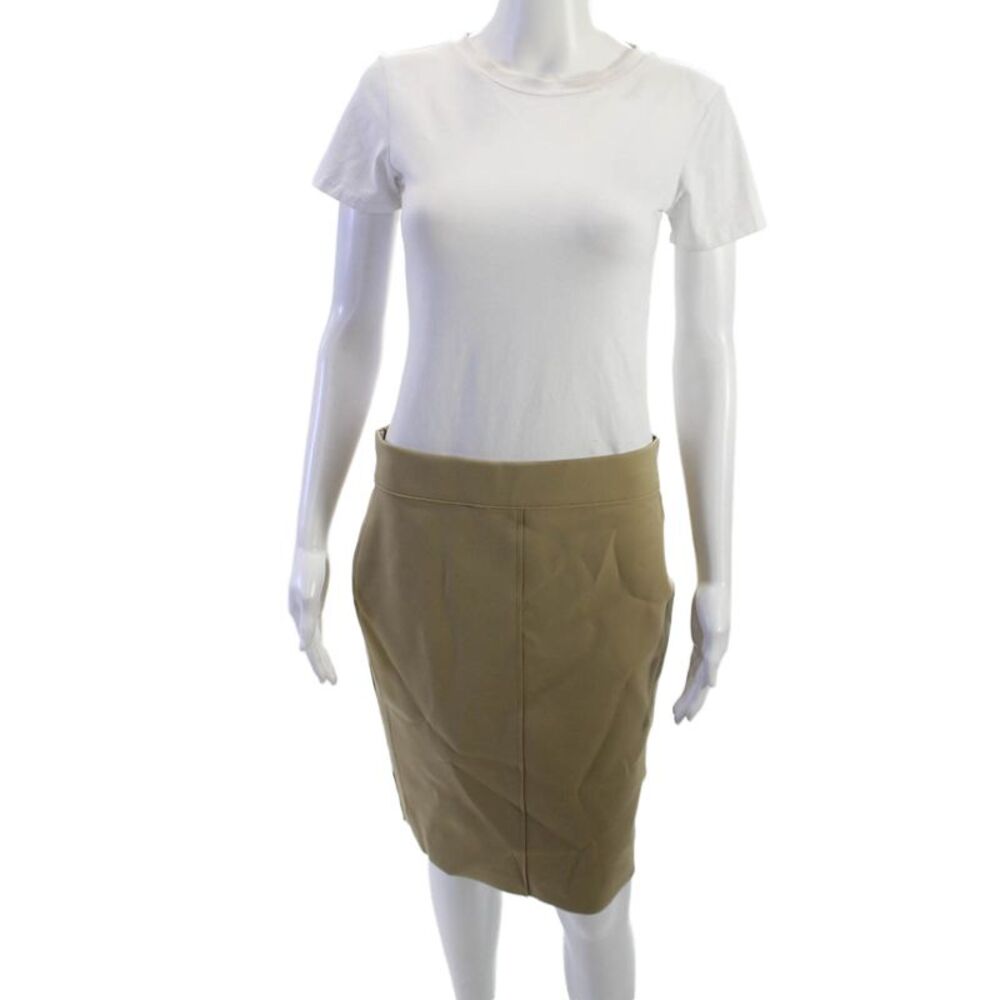 Reed Krakoff Womens Beige Straight Pencil Skirt Nylon Elastane Size M